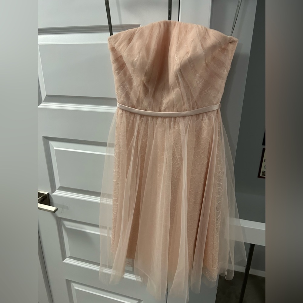 Vera Wang white collection blush dress size 0